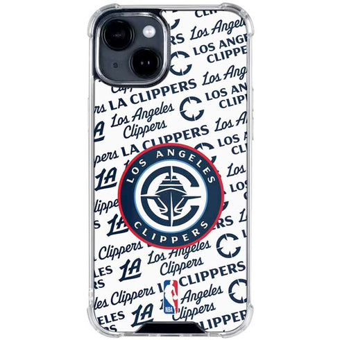 NBA Los Angeles Clippers Blast Text iPhone 14 Clear Case